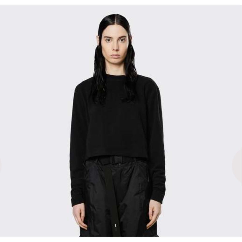 Rains Fleece W Sweatshirt in Black Size M